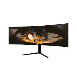 Arozzi - – Nova 49" Curved VA Dual QHD 165Hz Super Ultrawide Gaming Monitor – - Black