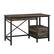 Front. Sauder - Steel River Collection Rustic 2-Drawer Workstation - Carbon Oak.