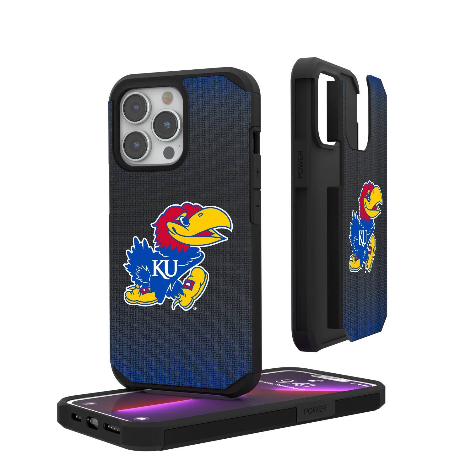 Keyscaper - NCAA - Kansas Jayhawks Linen Logo iPhone Rugged Case - 14 Plus - Black price history on PriceWatchPro