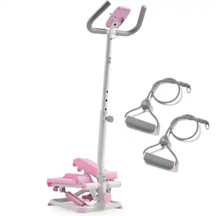 Front. Sunny Health & Fitness - Smart Advanced Stair Exercise Stepper - Pink.