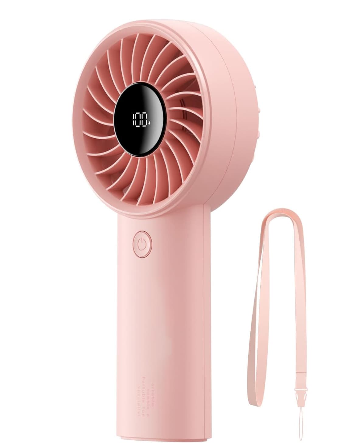 Front. FINEAK - Handheld Fan Life4 5000mAh - 5-Speed Turbo 15H Cooling (Pink).