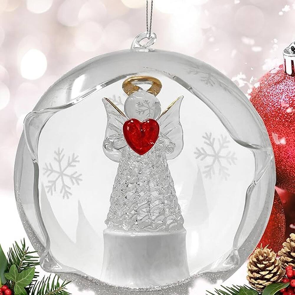 Left. Schertz - Religious Christmas Ornament – White Nativity Design, Acrylic, 4-Inch Hanging Decoration, 2023 - white.