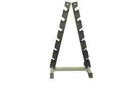 Amber Sporting Goods - A-Frame Dumbbell Rack Stand, Solid, Anti-Scratch, Holds 6 Pairs, Saves Space, 1-Year Warranty - Black