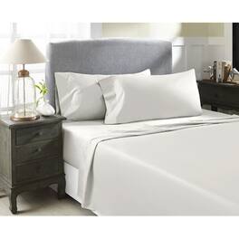 Perthshire Platinum Concepts - 800 Thread Count Solid Sateen Sheet - 4 Piece Set - Queen - Ivory