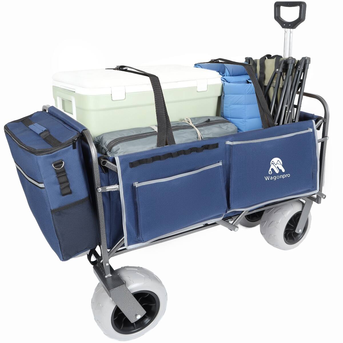 Alt View 10. Loheer - Loheer Beach Wagon with Big Wheels for Sand, Folding Steel Frame Utility Cart, Five Hundred Pound Capacity.
