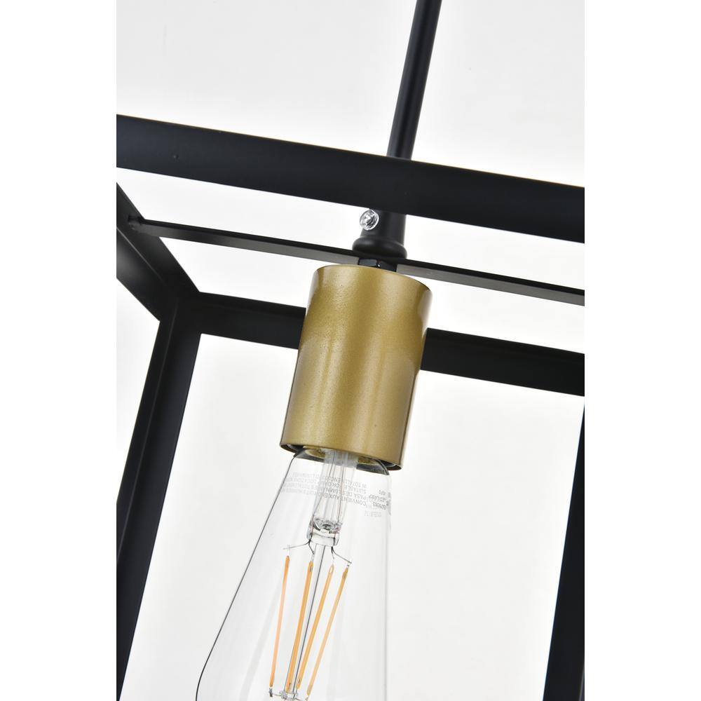 Alt View 2. Living District - Resolute 1 light brass and black Pendant - Brass And Black.