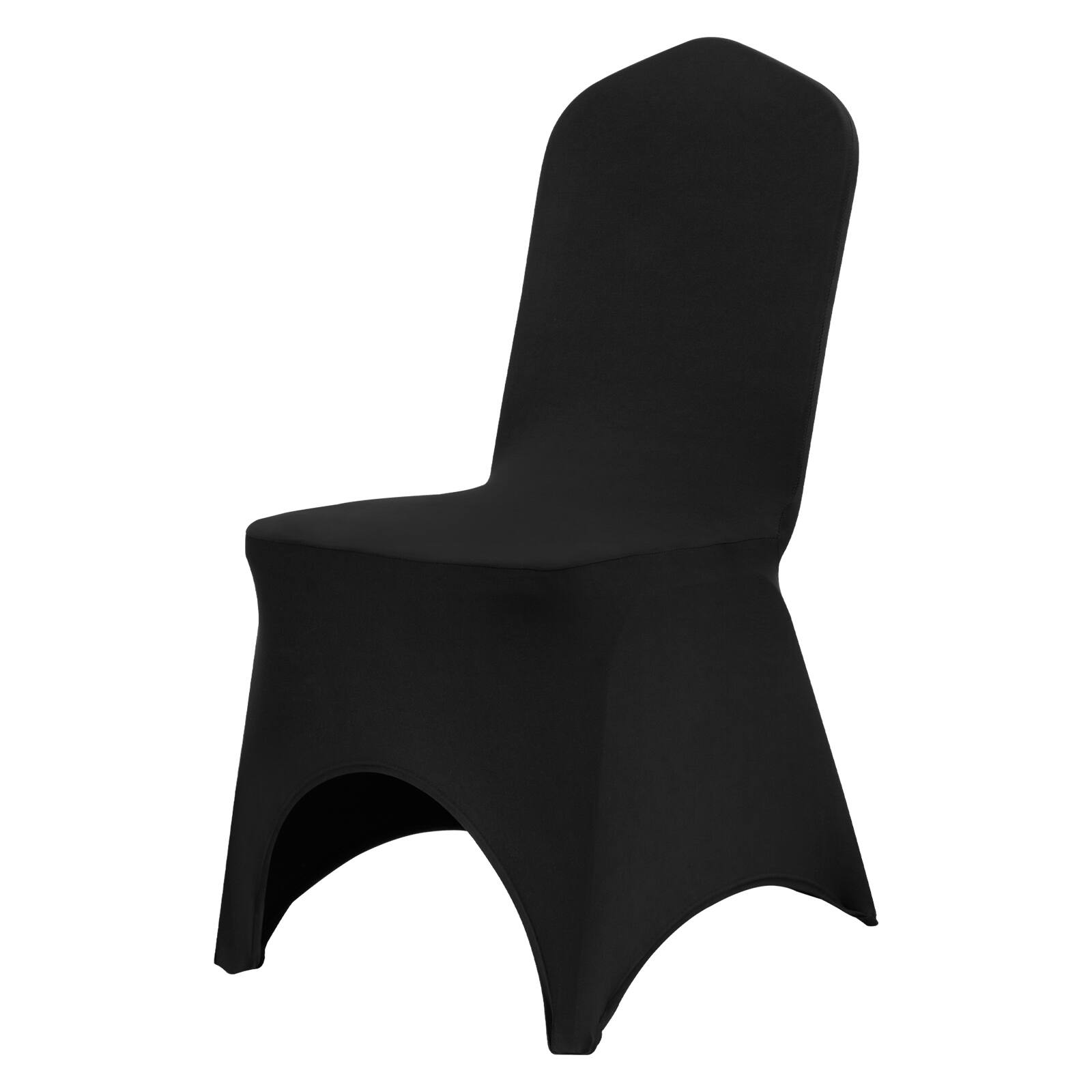 Alt View 5. VEVOR - Stretch Spandex Folding Chair Covers, Universal Fitted Arched Front Cover,Removable Washable Protective Slipcovers,50PCS - Black.