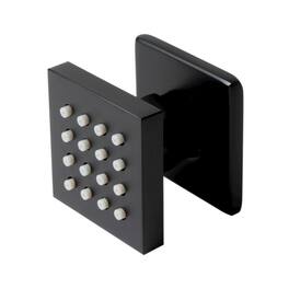 Alfi - Matte 2" Square Adjustable Shower Body Spray - Black