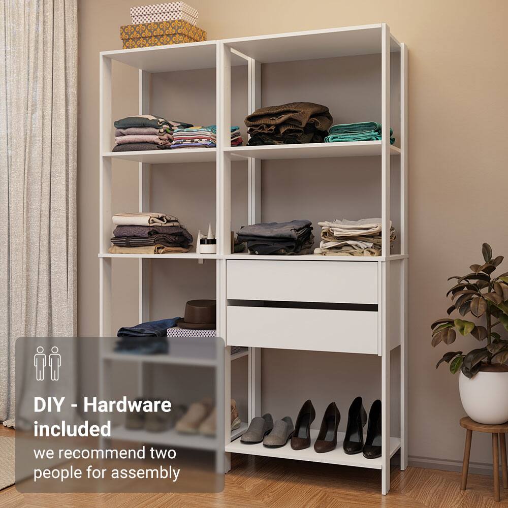 DIY - Hardware included  
we recommend two people for assembly