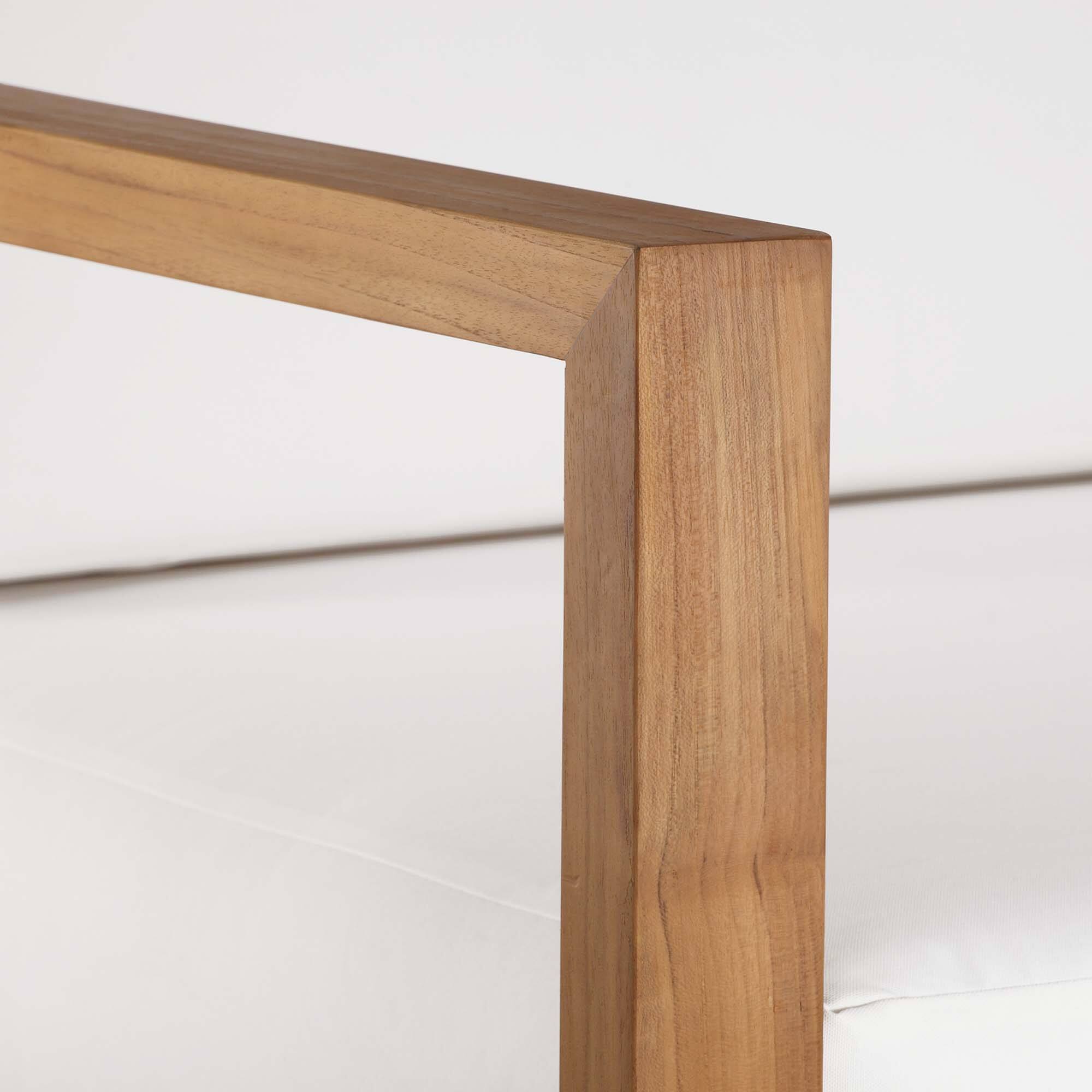 Alt View 1. Modway - Upland Outdoor Patio Teak Wood Left-Arm Chair by Modway - Natural White.