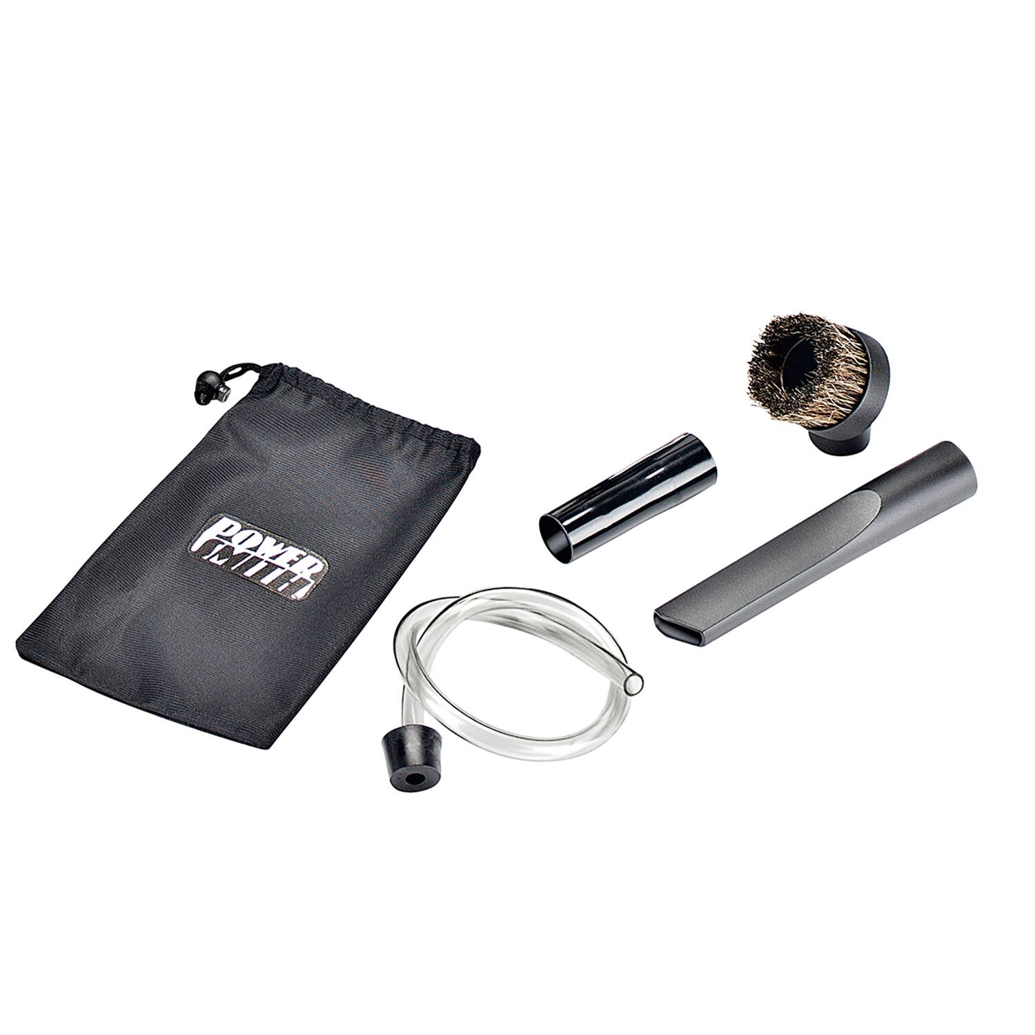Left. PowerSmith - Deluxe Ash Vacuum Cleaner, 4 Gallon Capacity, 10 Amp, Metal Canister, Pellet Hose, Accessory Pack, 16 ft Cord - Multicolor.