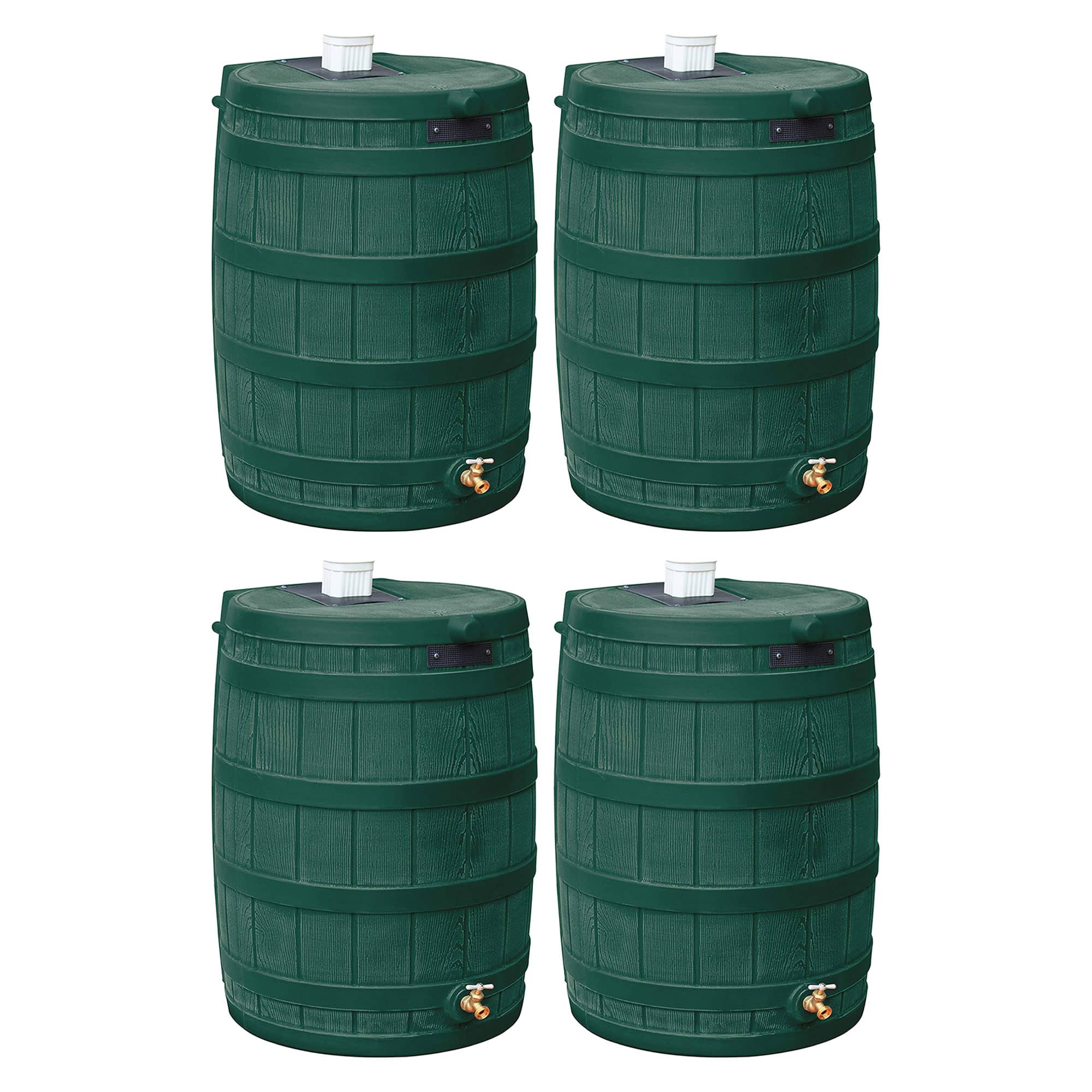 Good Ideas - Rain Wizard Water Storage 50 Gallon Capacity Barrel, Green, (4 Pack) price history on PriceWatchPro