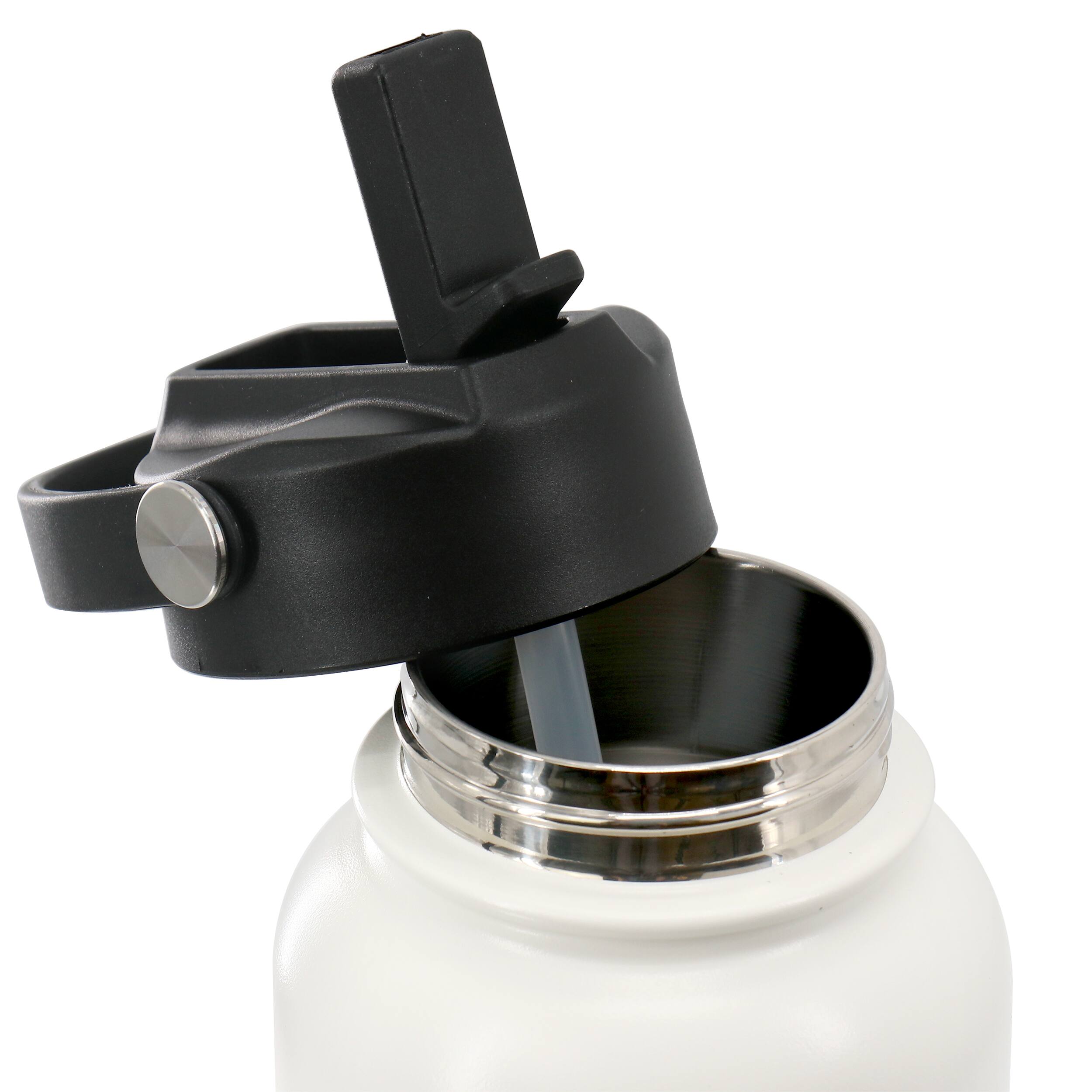 Alt View 2. Gibson - Gibson Home Marina 38oz Stainless Steel Thermal Bottle with Lid in Cream - Cream.