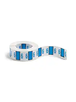 Smead - BCCRN Color Coded Numeric Labels, 6, 500/Roll (67376) - Blue