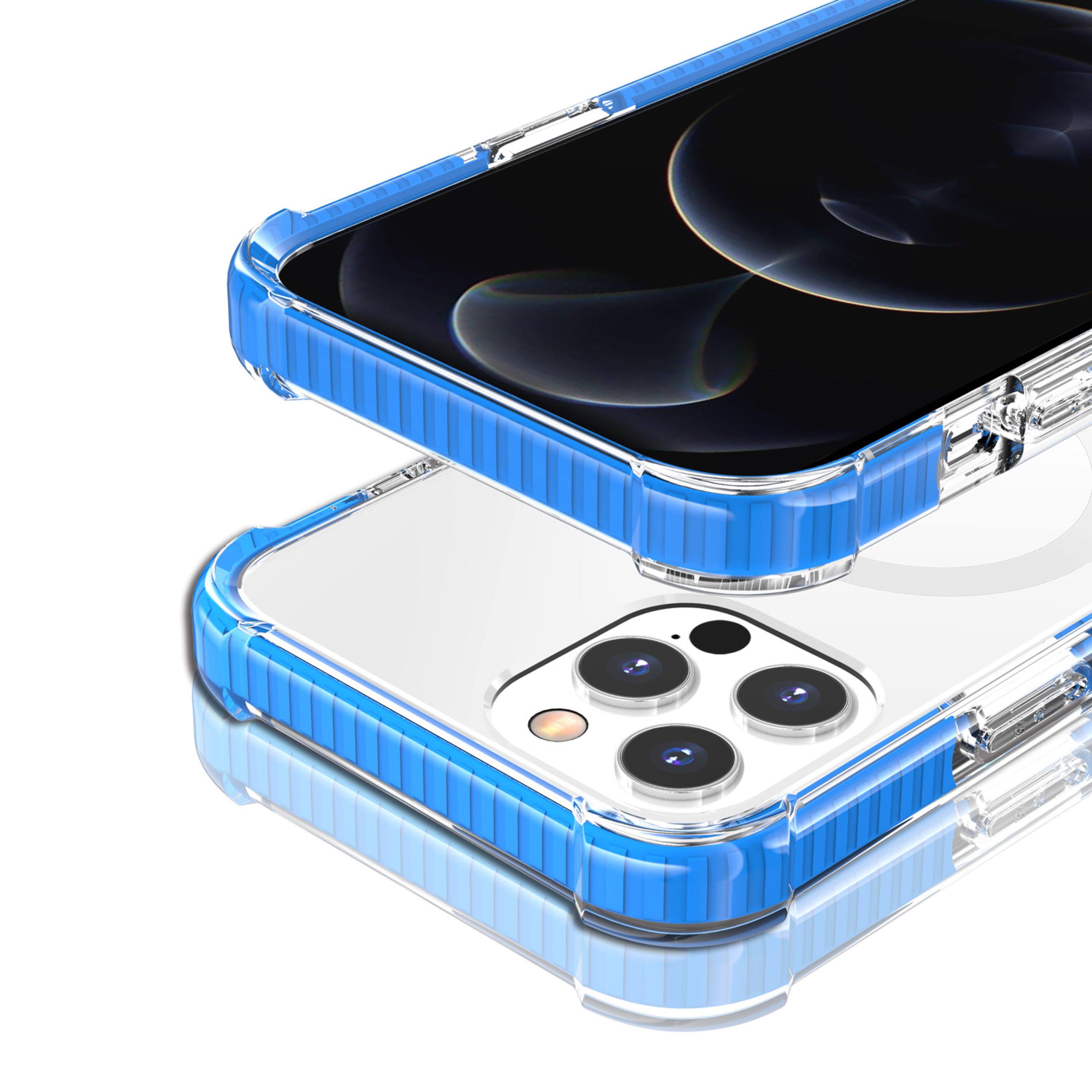 Left. Kitcheniva - Magnetic Acrylic Hybrid Case With Screen Protector For iPhone 15 Pro Max BlueMagnetic Acrylic Hybrid Case With Screen Pr - Blue.