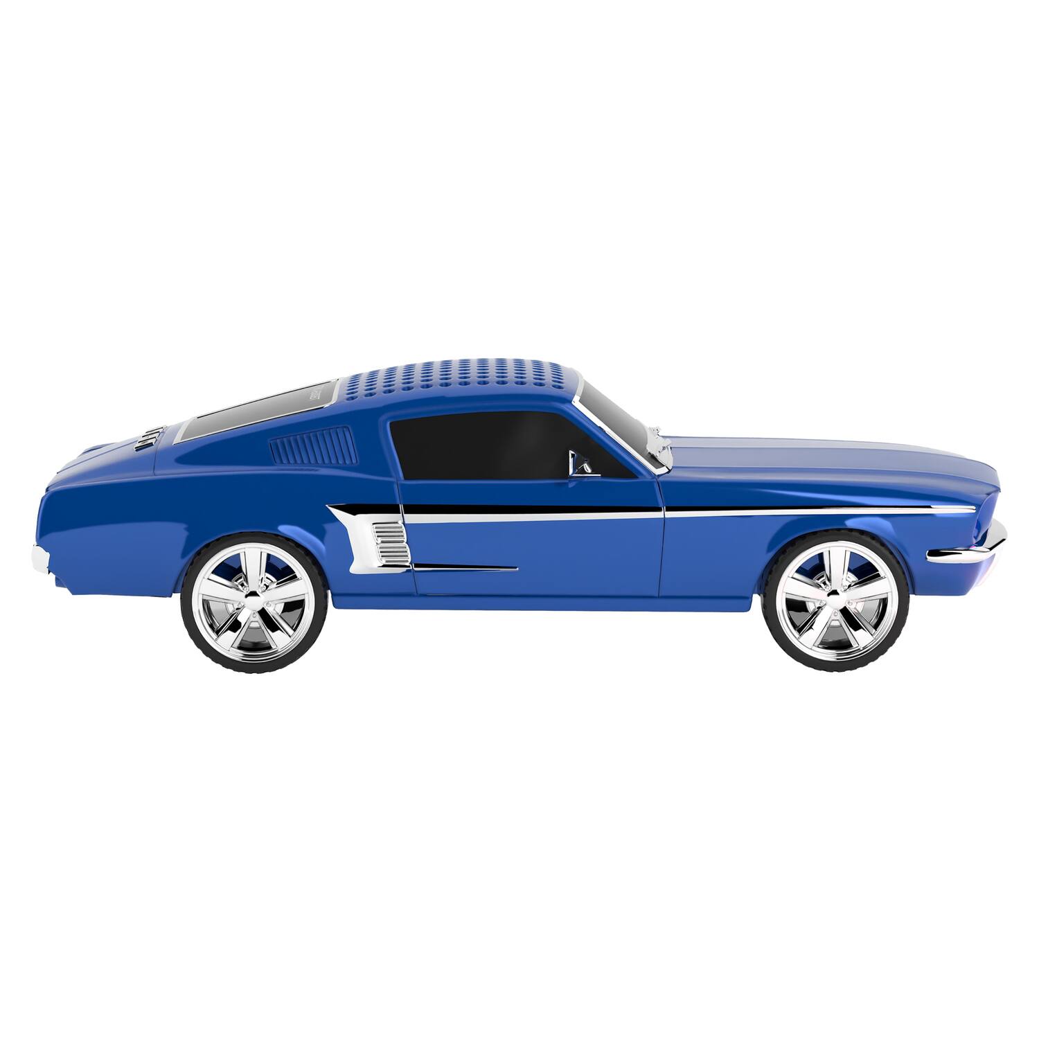 Alt View 2. AudioBox - Retro Ride TRK-6500BT Classic Muscle Car Bluetooth Speaker with WaveSync and Lights - Blue.