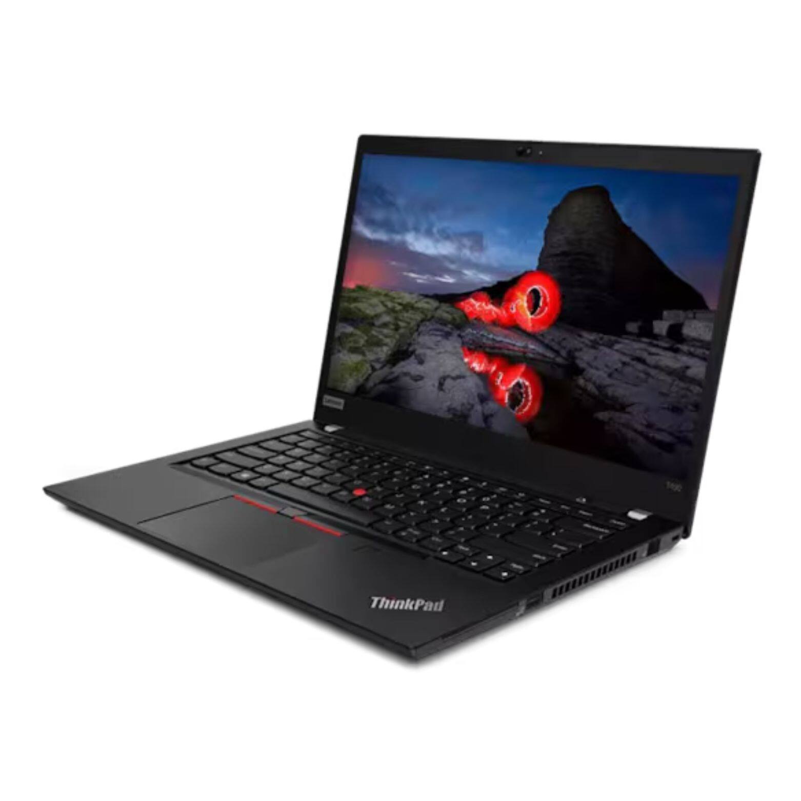 Alt View 1. Lenovo - ThinkPad T490 14" FHD Touchscreen Intel i5-8365U 1.6GHz 24GB DDR4 256GB SSD Intel UHD 620 Graphics Windows 11 Pro Laptop - Black.