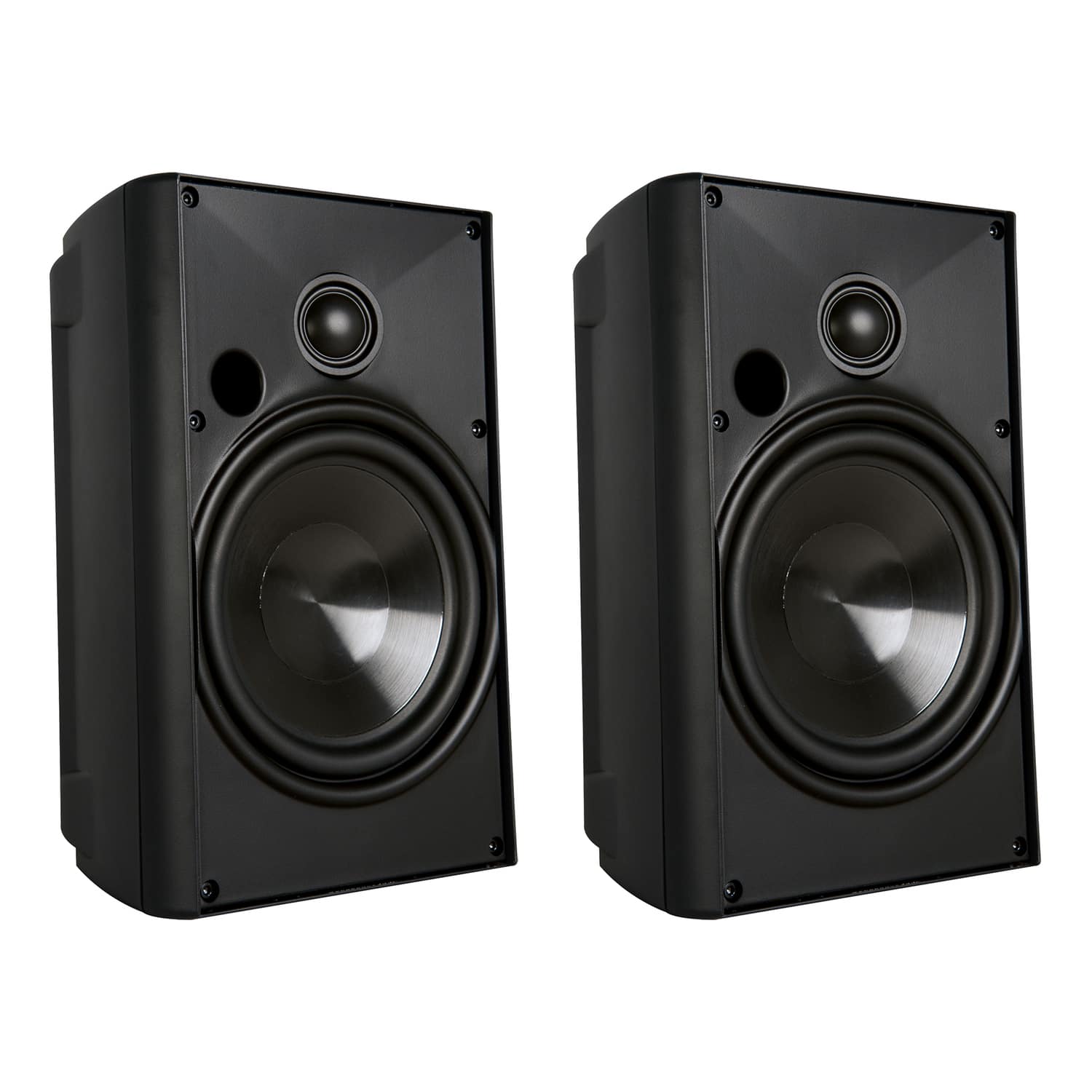 Proficient Audio - 5.25" 125-Watt AW525 Indoor/Outdoor Speaker Pair, Polypropylene Woofer, Pivoting Soft-Dome Tweeter, 8 Ohms - Black