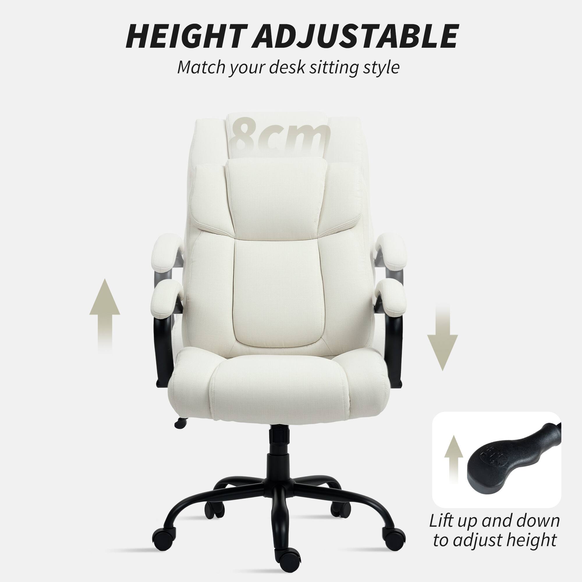 HEIGHT ADJUSTABLE
Match your desk sitting style
8cm
Lift up and down to adjust height
