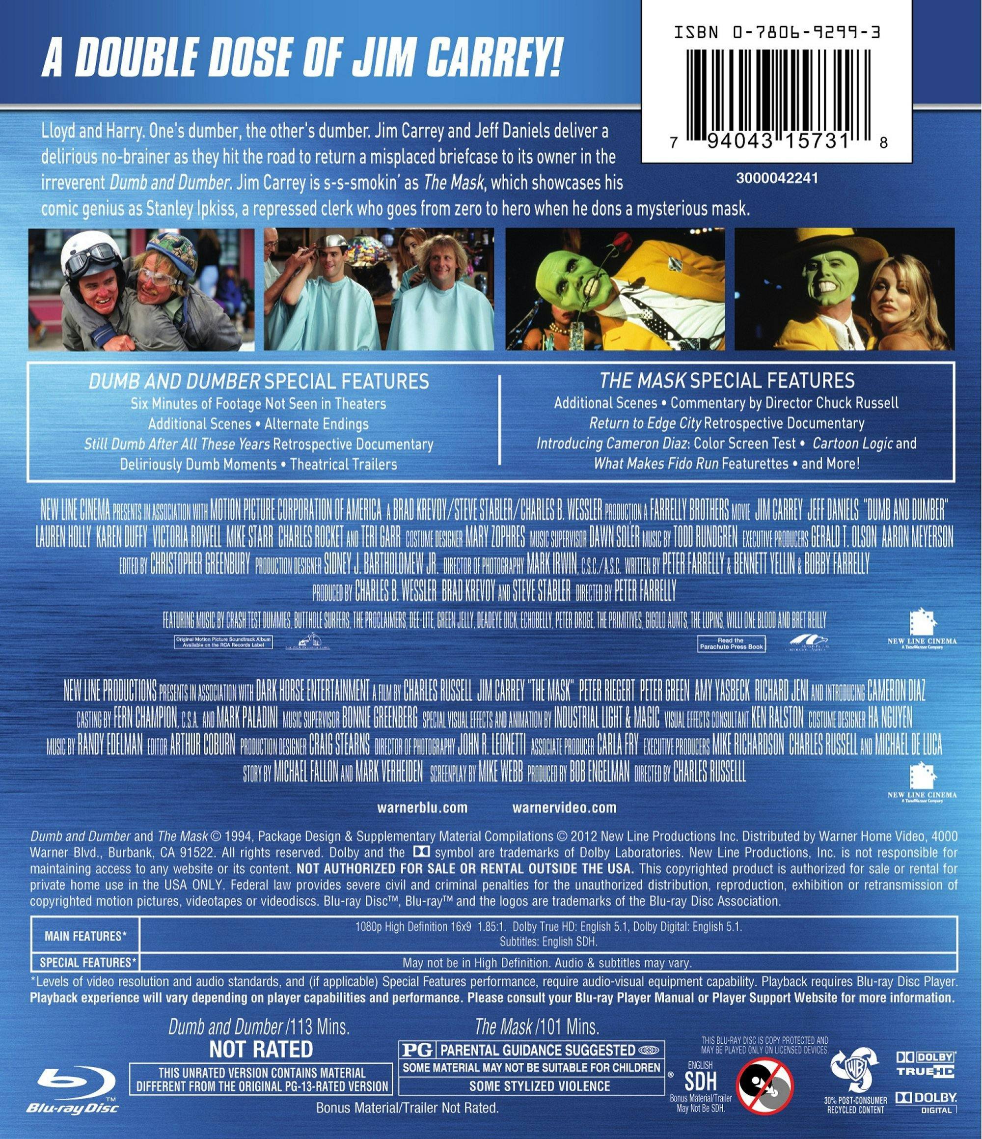 Back. The Mask /Dumb and Dumber (Blu-ray Double Feature) [Blu-ray].