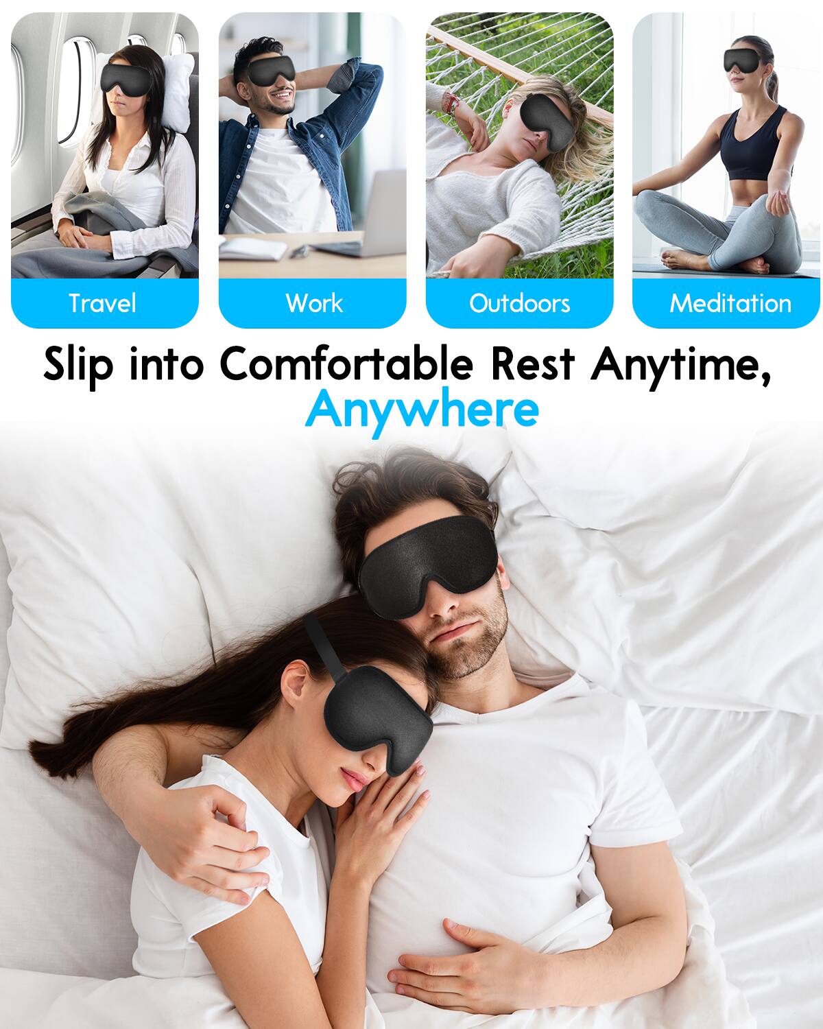 Travel, Work, Outdoors, Meditation, Slip into Comfortable Rest Anytime, Anywhere.