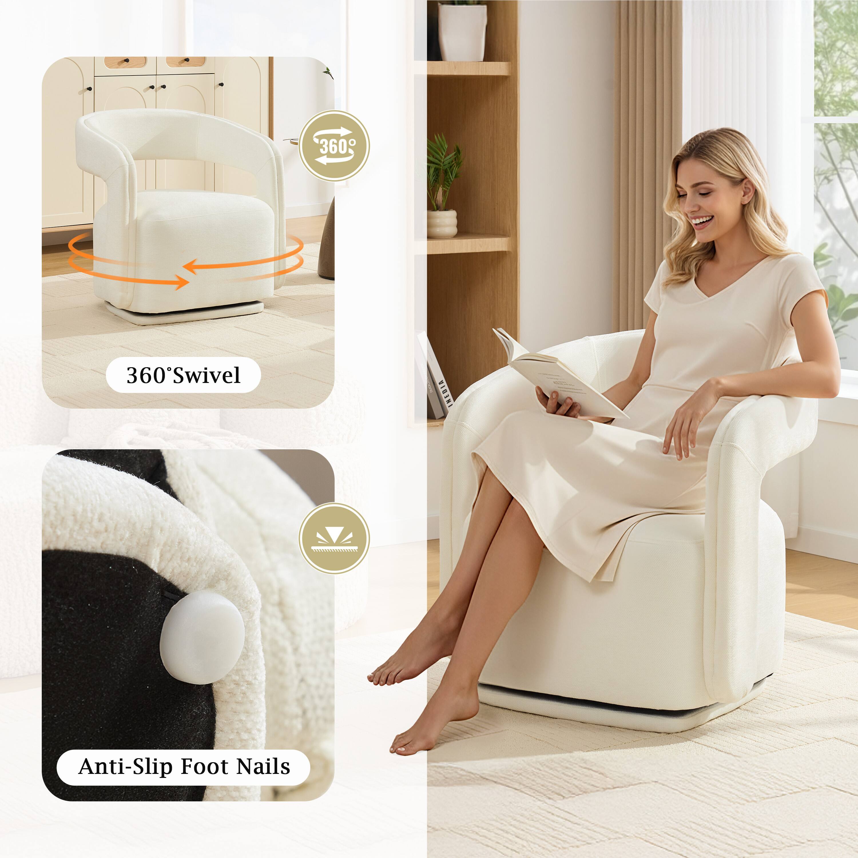 360° Swivel  
Anti-Slip Foot Nails