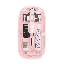 SKRAN - Dual Mode Transparent Wireless Mouse, 2.4G & BT,Magnetic Shell,100Hrs Battery,Adjustable DPI for Office/Gaming/Home Use - Wireless - Pink