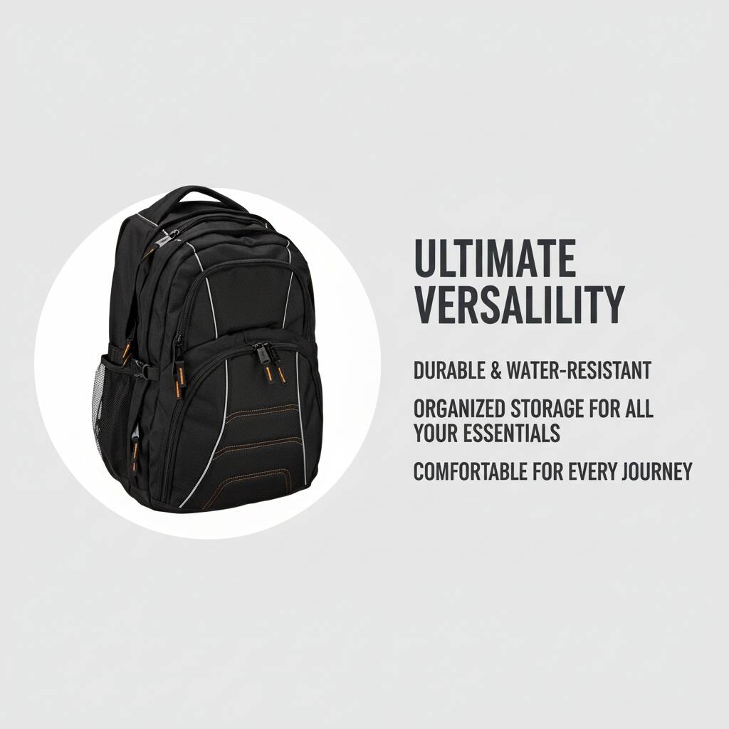 ULTIMATE VERSALILITY  
DURABLE & WATER-RESISTANT  
ORGANIZED STORAGE FOR ALL YOUR ESSENTIALS  
COMFORTABLE FOR EVERY JOURNEY