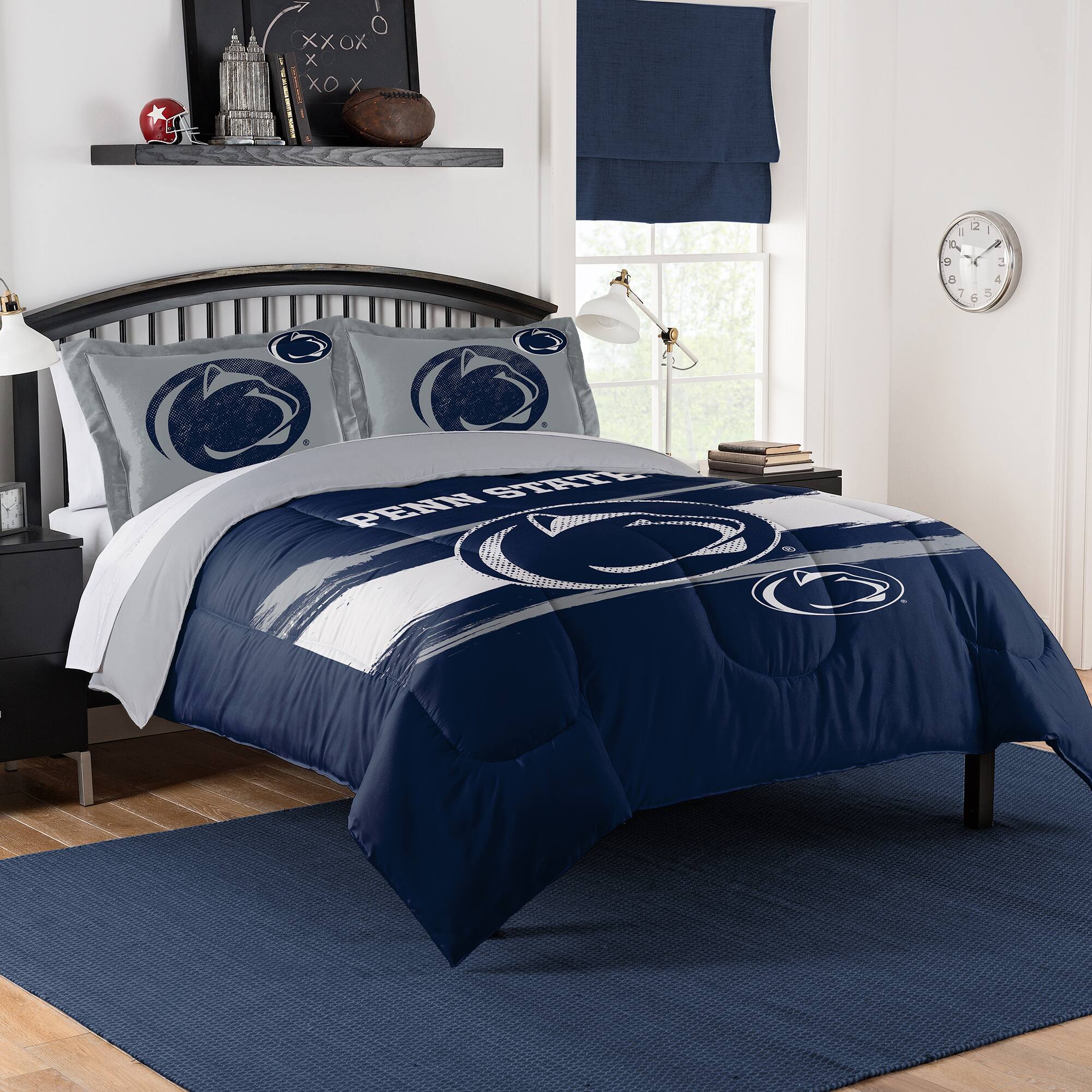 Sweet Home Collection - NCAA Penn State Nittany Lions Comforter & Sham Set- Full/Queen - Multicolored
