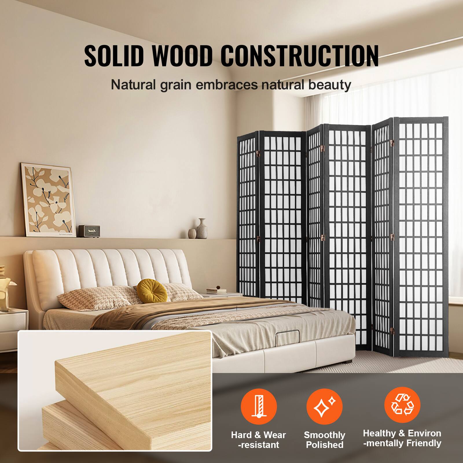 SOLID WOOD CONSTRUCTION  
Natural grain embraces natural beauty

- Hard & Wear-resistant
- Smoothly Polished
- Healthy & Environmentally Friendly