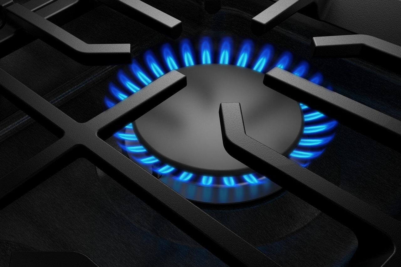 Alt View 7. KitchenAid - 30" Gas Cooktop with 5 Burners and Integrated Wok Grate - Stainless Steel.