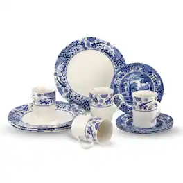 – Blue Italian – Spode Blue Italian Cone Shaped Topiary - 13 Inch - Blue & White - Blue and White