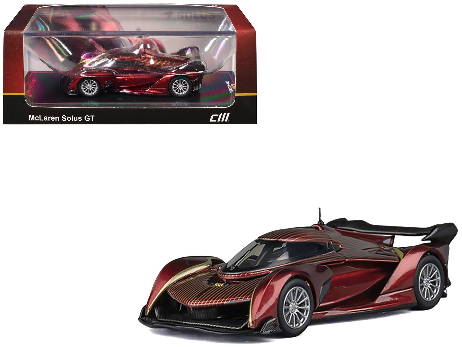 CM Models - McLaren Solus GT Wine Red Metallic with Gold Stripes 1/64 Diecast Model Car by CM Model price history on PriceWatchPro