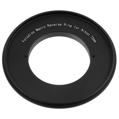 Fotodiox - 72mm Macro Reverse Ring for Nikon F-Mount Cameras - Reverse Filter Thread to Camera Mount Adapter