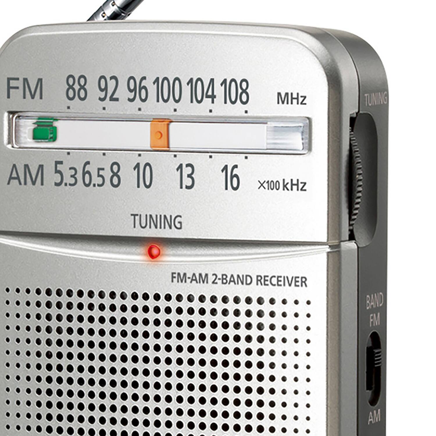 FM 88 92 96 100 104 108 MHz  
AM 5.3 6.5 8 10 13 16 x100 kHz  
TUNING  
FM-AM 2-BAND RECEIVER