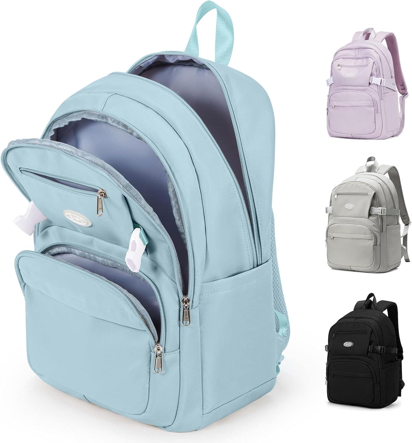 Live At Space - Lightweight Backpack College School Pockets Girls Boys, Large Capacity Bookbag Women Waterproof Teens Casual Daypack - G3-blue
