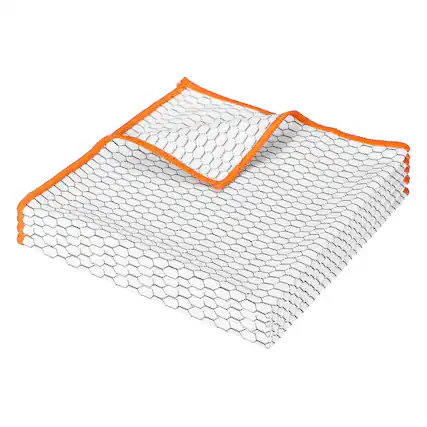Front. Unique Bargains - 16x16 Inches Fish Scale Microfiber Cloth, 4pcs Ultra Absorbent Lint Free Towel for Glass, Mirror, Kitchen, Cars, Dish - Orange.