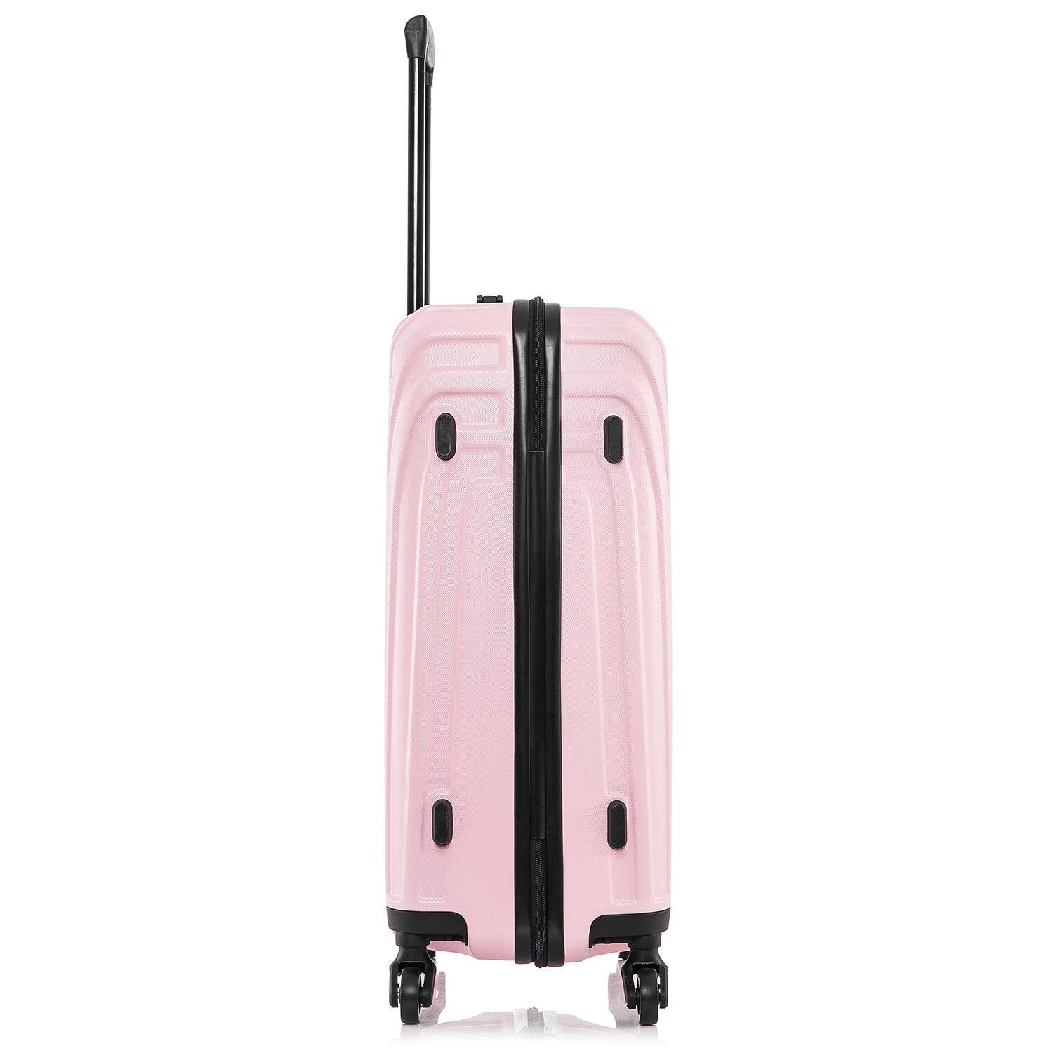 Alt View 3. InUSA - Vasty Lightweight Hardside Spinner Luggage 24" - PINK.