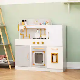Teamson Kids - Versailles Play Kitchen with Refrigerator and Accessories, White