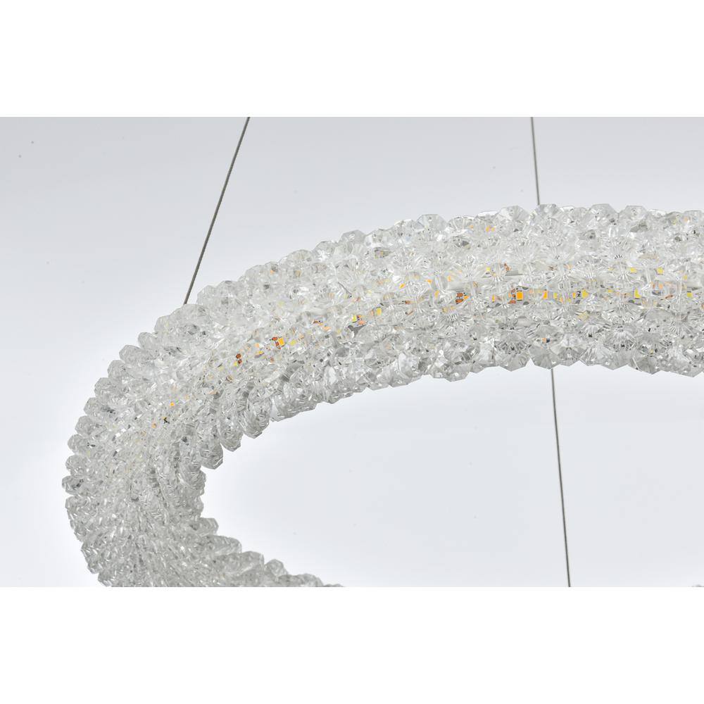 Alt View 7. Elegant Lighting - Bowen 18 inch Adjustable LED Chandelier in Chrome - Chrome.