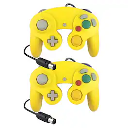Kitcheniva - Wired NGC Controller Gamepad For Nintendo GameCube & Wii U Console 2 Pcs Yellow/Yellow - Yellow / Yellow