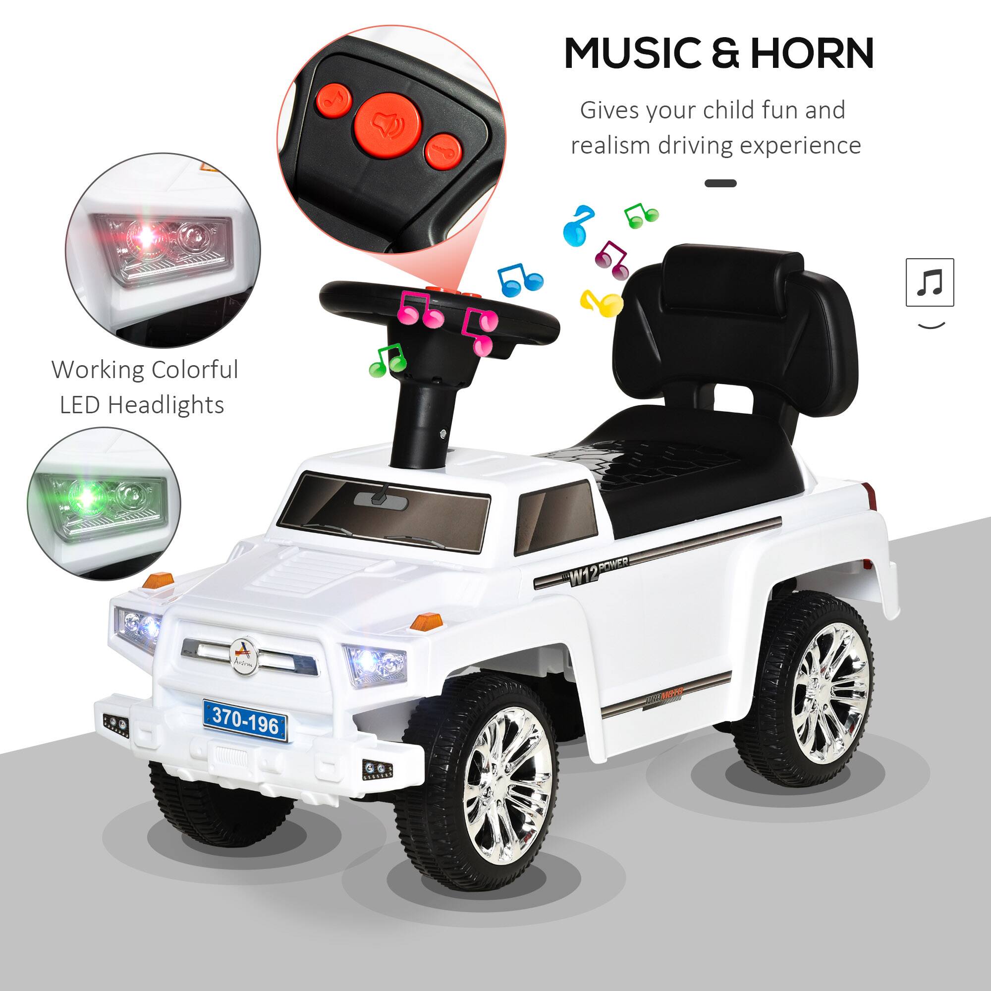 MUSIC & HORN  
Gives your child fun and realism driving experience  

Working Colorful LED Headlights  

370-196