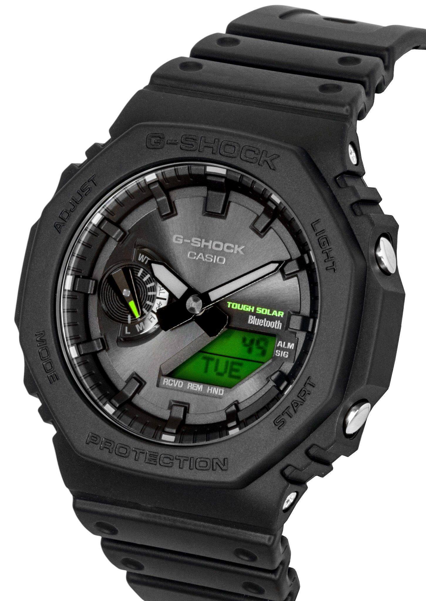 G-SHOCK  
ADJUST  
G-SHOCK  
LIGHT  
WT  
CASIO  
TOUGH SOLAR  
Bluetooth  
ALM  
SIG  
TUE  
RCVD  
REM  
HND  
START  
PROTECTION