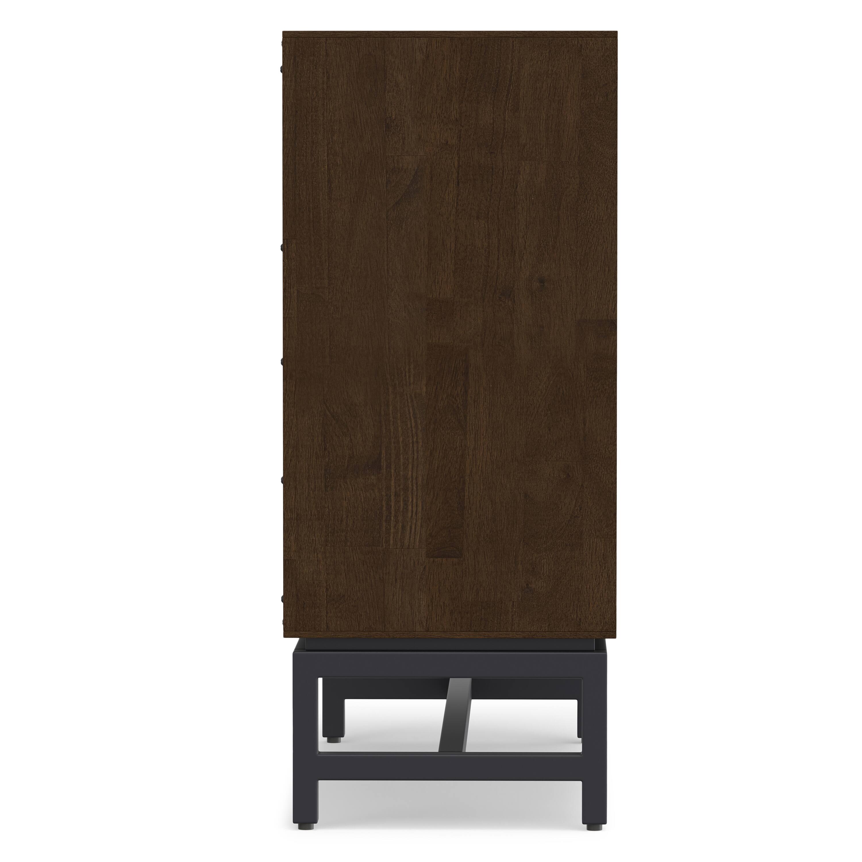 Alt View 2. Simpli Home - Simpli Home Banting SOLID HARDWOOD 39 inch Wide Modern Industrial Medium Storage Cabinet in Walnut Brown - Walnut Brown.