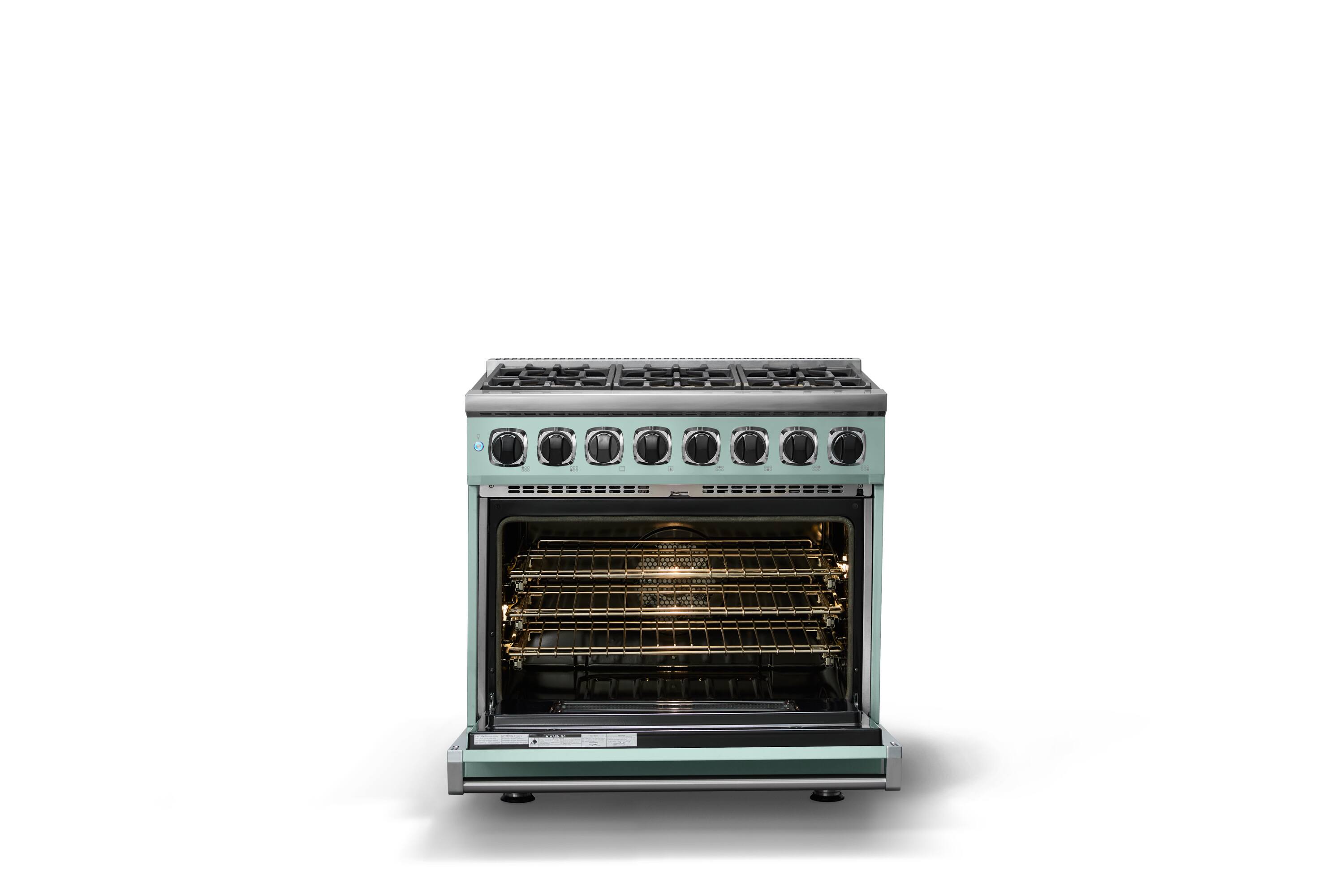Alt View 2. Viking - 36 in. Wide 6 Burner Dual Fuel Sealed Burner Range-LP - Splash.