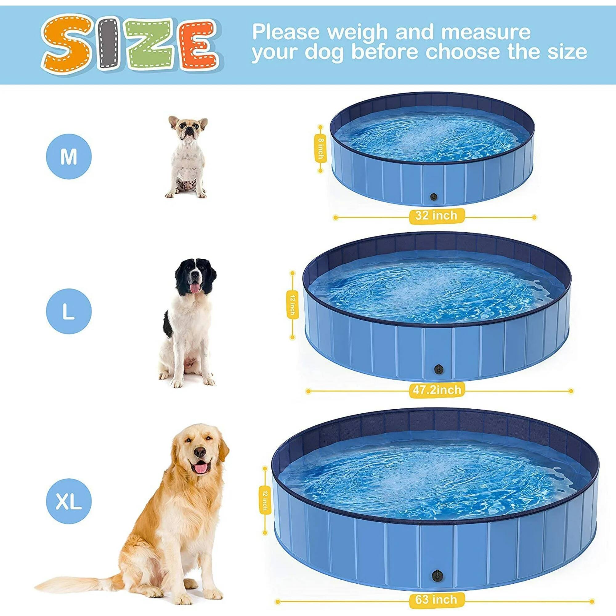 Please weigh and measure your dog before choosing the size.

- M: 32 inch
- L: 47.2 inch
- XL: 63 inch