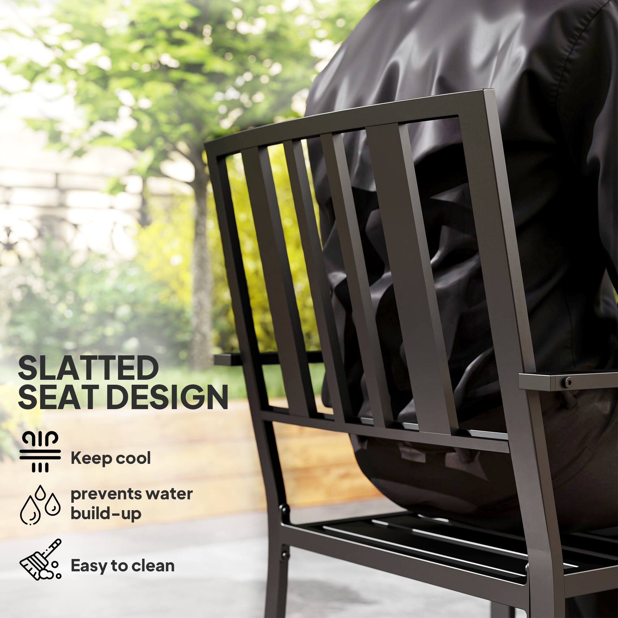 SLATTED SEAT DESIGN

Keep cool
prevents water build-up
Easy to clean