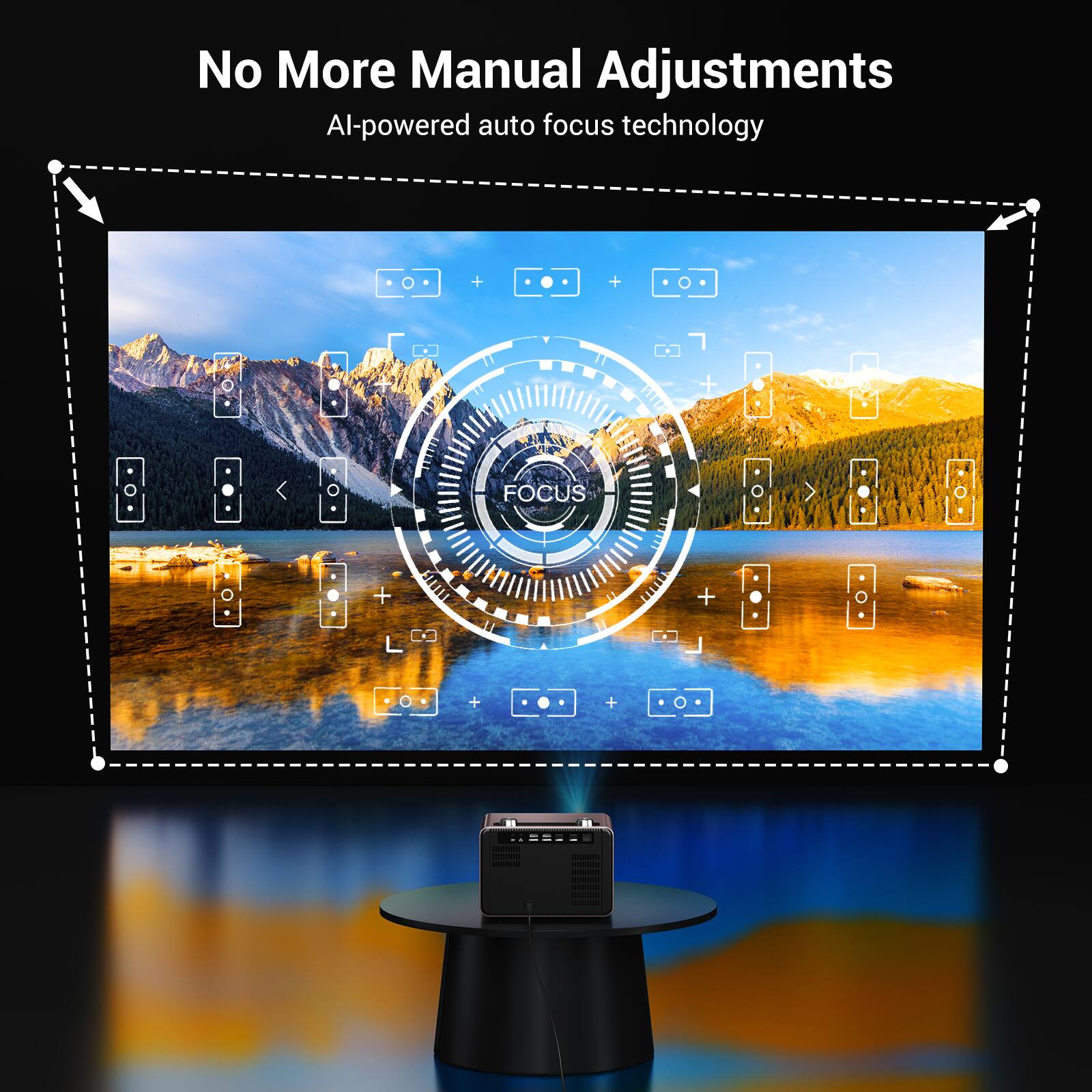 No More Manual Adjustments  
AI-powered auto focus technology