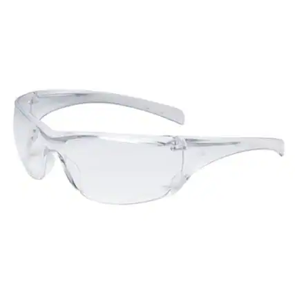 Front. 3M - 3M Virtua Anti-Fog Safety Glasses Clear Lens Clear Frame 1 pc - Clear.