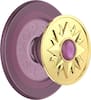 Front. PopSockets - MagSafe PopGrip Universal Magnetic Grip & Stand with Adapter Ring for Cell Phones - Purple & Gold.